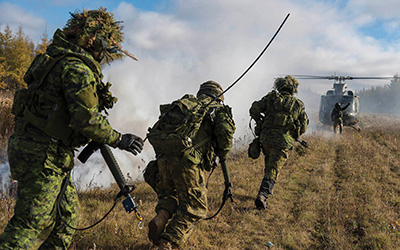 Soldiers on exercise, 25 October 2016