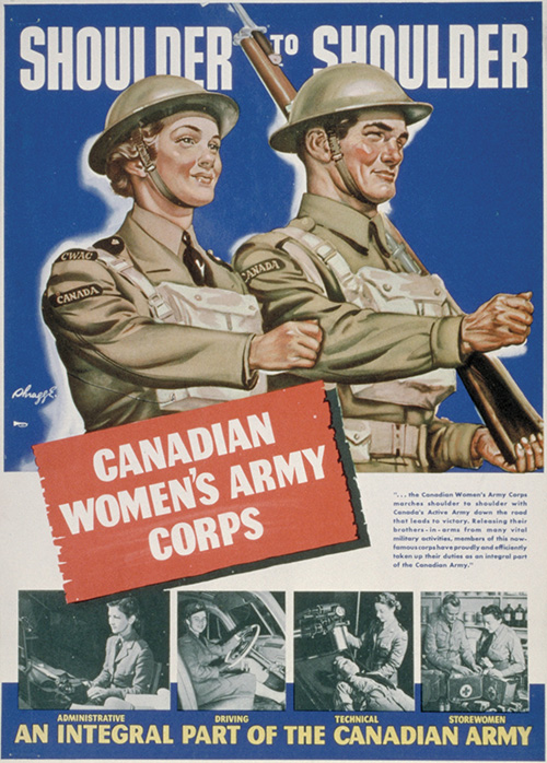 Recruiting poster for Canadian women, Second World War.