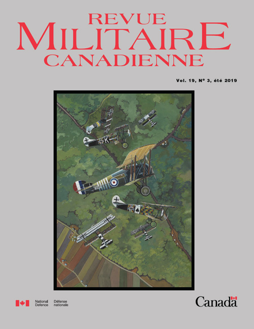 Couverture, Revue militaire canadienne.