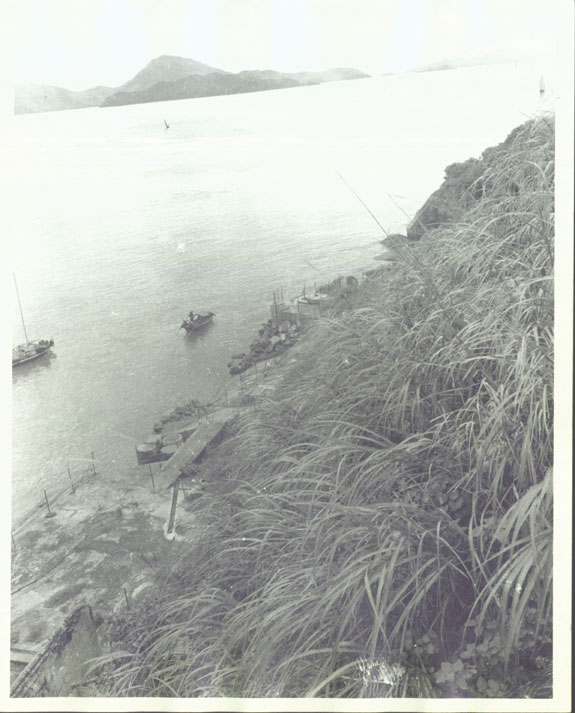 The spot where the Royal Rifles of Canada stood guard over Lemun Pass and repelled two attempts by the Japanese to land.