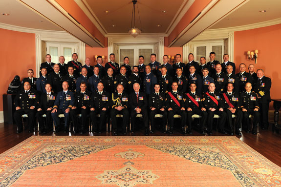 Group shot of the  recipients at the 10 June presentation ceremony
    held at Rideau Hall