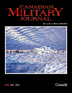 Canadian Military Journal, Vol. 7, No. 4, Winter 2006