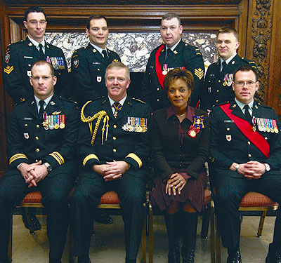 The Governor General with valour medal recipients