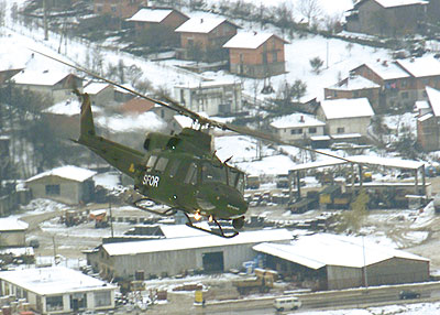 Griffon helicopter in Bosnia-Herzegovina
