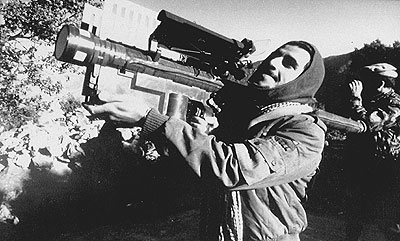 Afghan guerilla with Stinger missile