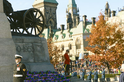 The National Remembrance Day Ceremony at the National War Memorial in Ottawa