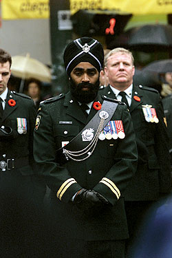 Canadian soldier with dress turban 