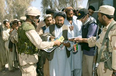PRT with Afghan villagers