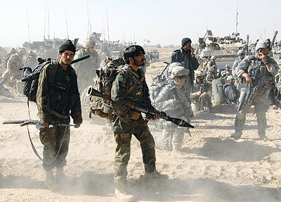 Joint operations with Afghan national security