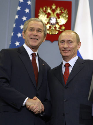 Presidents Bush and Putin