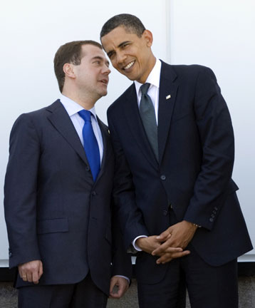 Presidents Obama and Medvedev