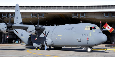Canada’s first CC-130J Hercules rolls out of Lockheed Martin’s factory paint shop, 14 January 2010
