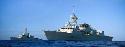 HMCS Halifax and HMCS Athabaskan