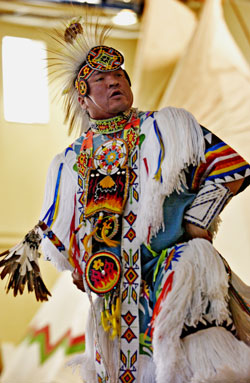 A member of the Visiting Schools Program performs a dance