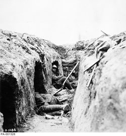 WWI trench on the Canadian front