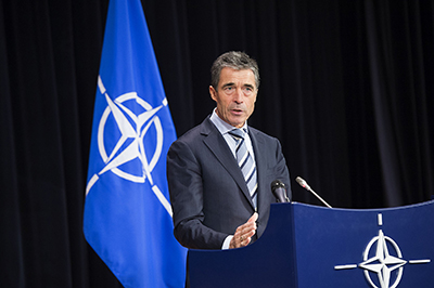 Le secrétaire général de l’OTAN, Anders Fogh Rasmussen, le 20 octobre 2012.