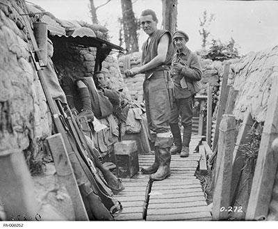 In the trenches. 22nd Infantry Battalion, July 1916.