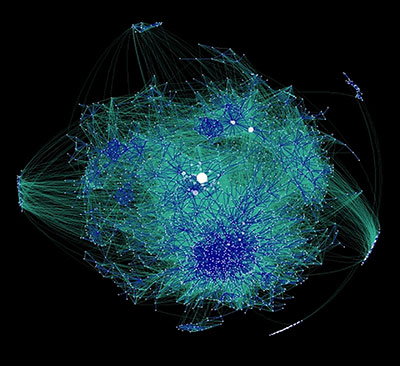 Internet blog map.