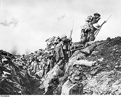 Infantry going ‘over the top.’