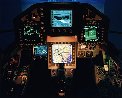 Boeing F/A-18E/F Super Hornet cockpit.