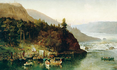 The Red River (Wolseley) Expedition at Kakabeka Falls, 1870. 