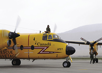 A Buffalo Search and Rescue aircraft of 442 Transport and Rescue Squadron, 19 Wing, Comox, British Columbia