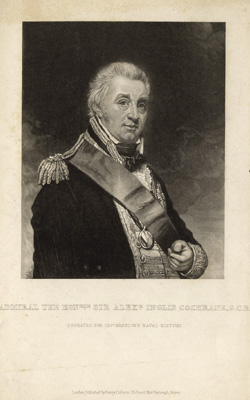 Sir Alexander Forrester Inglis Cochrane, par Charles Turner, d’après Sir William Beechey.