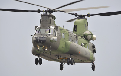 A Canadian Armed Forces CH-147F Chinook.