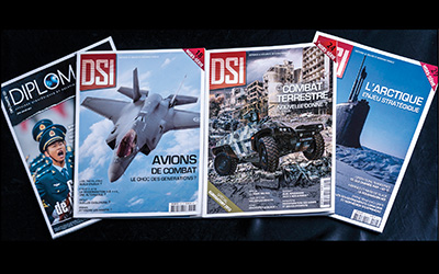Various covers of 'Défense & sécurité internationale' magazine