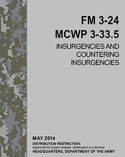 Book cover: ‘FM 3-24/MCWP 3-33.5. Insurgencies and Countering Insurgencies’, United States Army Combined Arms Center