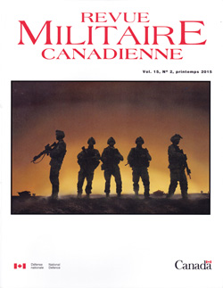Couverture de la Revue militaire canadienne, volume 15 n№ 2